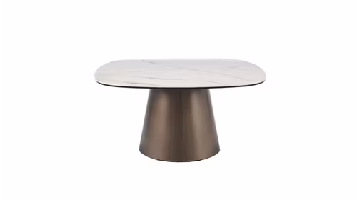 Masuta de cafea Enoki ceramica Gloss Golden Cararra 90x90x45
