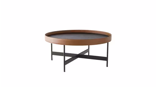 Masuta de cafea Arena Matt Black/Cognac 71.5 cm