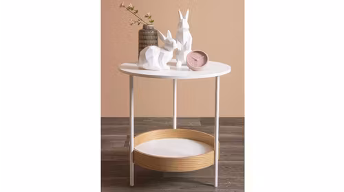 Masuta de cafea Dual White 48 cm