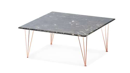 Masuta de cafea Flamingo Square Emperador/Copper 70x70