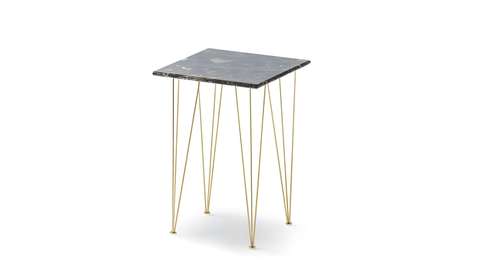 Masuta de cafea Flamingo Square Emperador/Gold 35x35