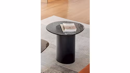 Masuta de cafea Mushroom Matt Black/Smoke Grey 52.5x47.5