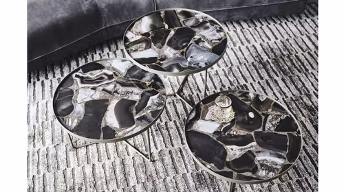 Masuta de cafea rotunda Billy Keramik Titanium/Zefiro 100 cm