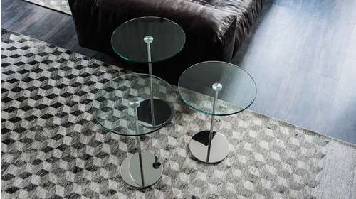 Set 3 masute de cafea Gliss Clear Glass