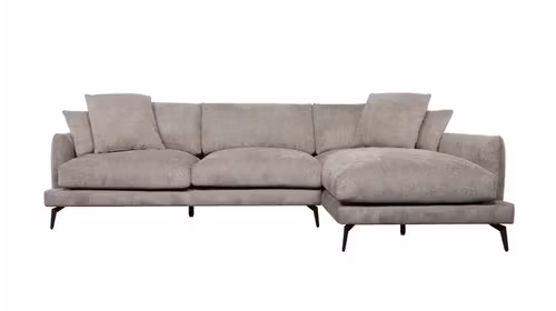 Canapea 2 locuri cu sezlong Monaco Beige, dreapta