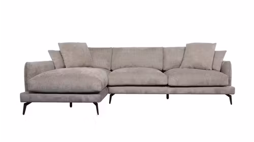 Canapea 2 locuri cu sezlong Monaco Beige, stanga