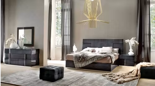 Noptiera Montecarlo Gray Koto High Gloss, dreapta