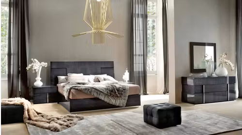 Noptiera Montecarlo Gray Koto High Gloss, stanga