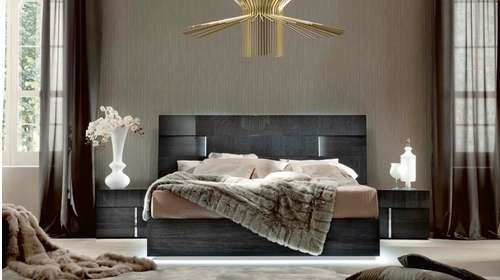 Pat Montecarlo cu LED Gray Koto High Gloss 160x200