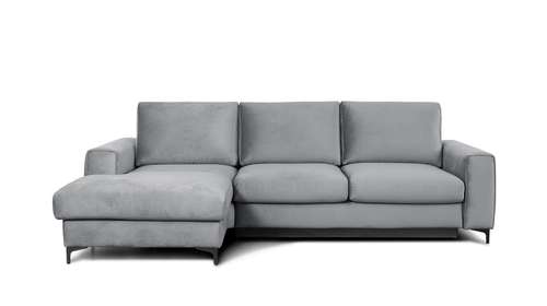 Canapea de colt extensibila Bella Piano Light Grey S3, stanga
