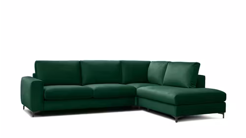 Canapea de colt extensibila Bella Salvador Dark Green S1, dreapta