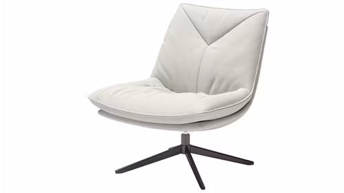 Fotoliu rotativ Moon textil boucle Ecru