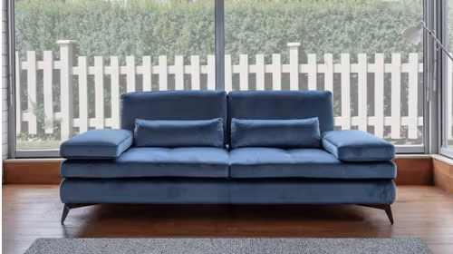 Canapea liniara Serena Velvet Turchese