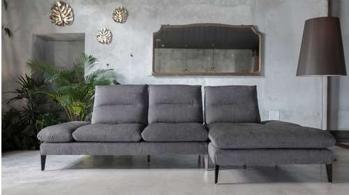 Canapea cu sezlong Monnalisa Focus Grigio, dreapta