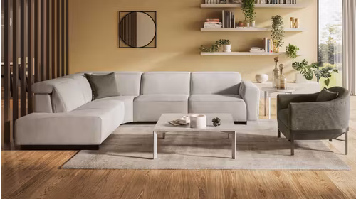 Canapea de colt Modus Sfinge Light Grey, stanga