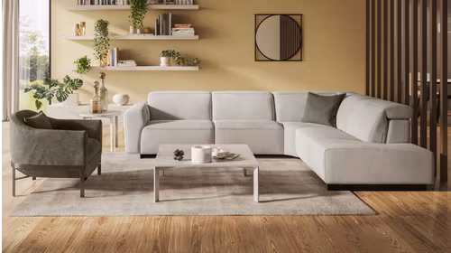 Canapea de colt Modus Sfinge Light Grey, dreapta