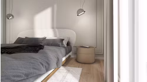 Noptiera Stoccolma 2 sertare Papiro Perla Opaco + top Rame Perla Opaco