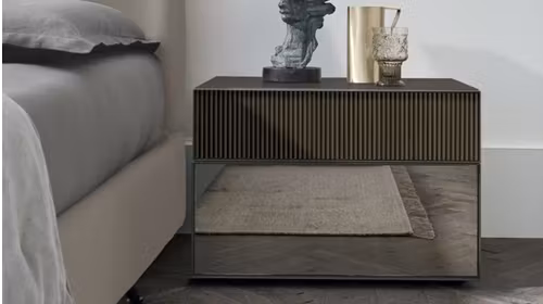 Noptiera Vinci Reeded Mocha Oak/Bronzed Mirror