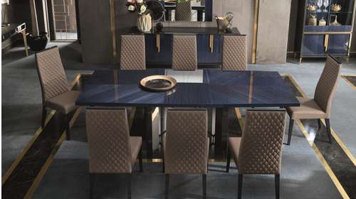 Masa extensibila Oceanum Blue/Grey, design modern, dining elegant 160–210x95 cm