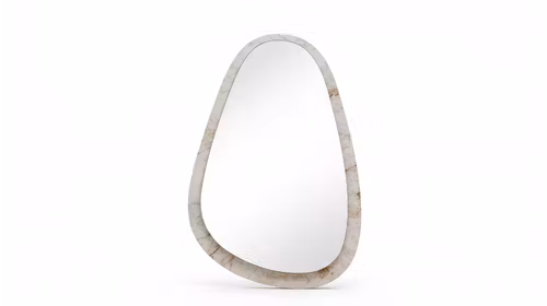 Oglinda cu LED Marina Brushed Steel/Gold 100x100 cm, cu structura din otel inoxidabil in finisaj Brushed Titanium Gold si design geometric modern.