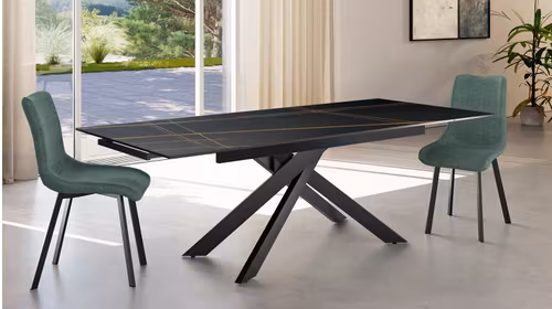 Masa extensibila Ares Ceramico Marmo Nero