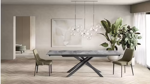 Masa extensibila Cross Ceramico Marmo Grigio