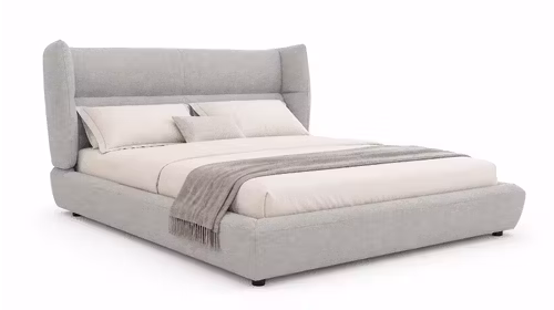 Pat cu lada electrica Merida 180x200 textil Field Grey