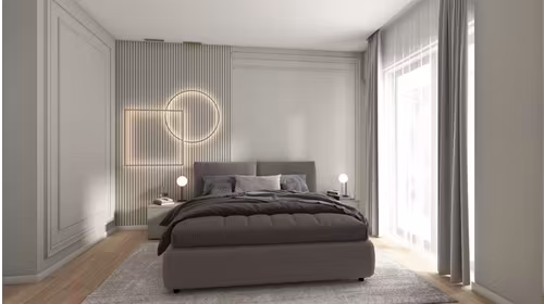 Pat Vera Advance cu lada depozitare Grigio 180x200 + Husa Velutto Grey cadou