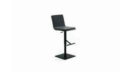 Scaun de bar pivotant Afro Black/Ecopiele Lead