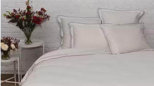 Lenjerie Portofino 200x200 Percal White Grey