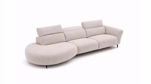 Canapea cu sezlong si recliner Lira textil Verona, stanga