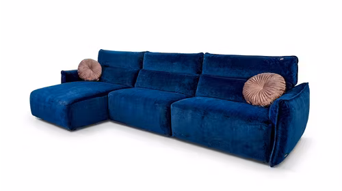 Canapea cu sezlong Stupore Brezza Navy, stanga