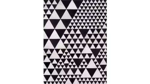 Covor Pyramid White Black