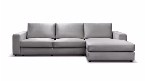 Canapea de colt cu sezlong Riva, textil Grey, dreapta