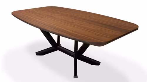 Masă Planer Ceramica Glossy Portoro 240 cm cu blat ceramic negru lucios și vene aurii, structură metalică modernă.