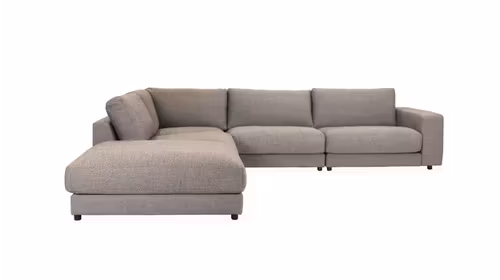 Canapea de colț modulară High End, finisaj textil Salt’n’Pepper Grey, stanga