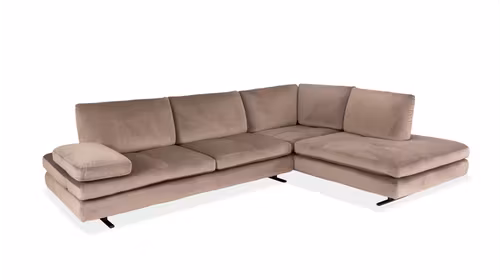 Canapea de colt Luna textil Selma Tortora, dreapta