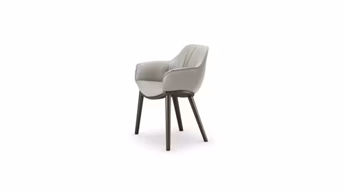 Scaun Scarlett Wood piele Artico