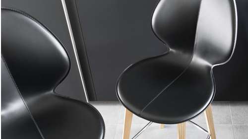 Scaun de bar Basil W piele