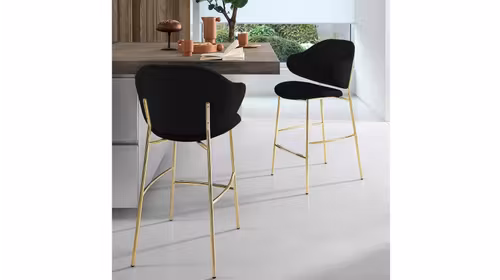 Scaun de bar Holly textil Venice Black