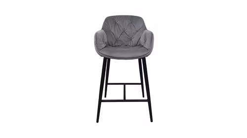Scaun de bar Joran catifea Berlin Grey