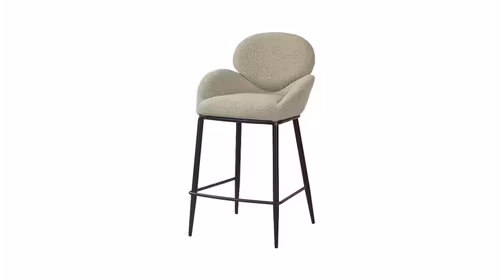 Scaun de bar Jorge textil Grej
