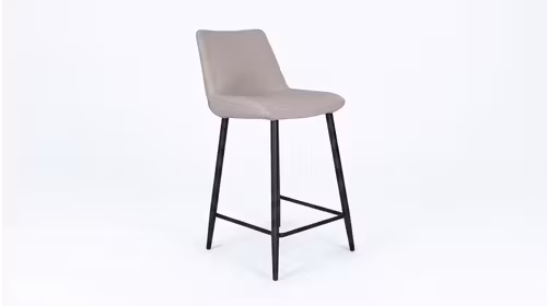 Scaun de bar Montana, piele Linea Light Grey