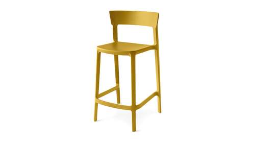 Scaun de bar Skin Matt Mustard Yellow