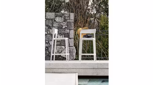 Scaun de bar Skin Matt Optic White