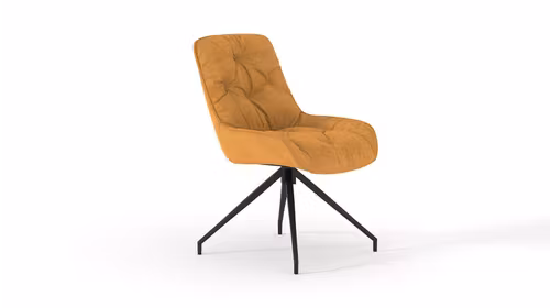 Scaun Rotativ Alea Velvet Yellow
