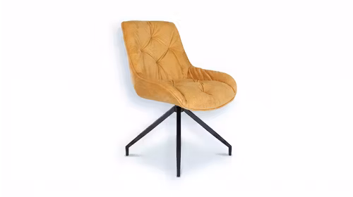 Scaun Rotativ Alea Velvet Yellow