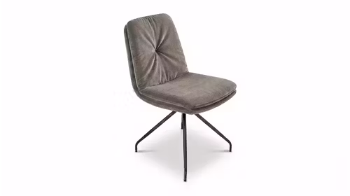 Scaun rotativ fara brate Biloxi Velvet Silver