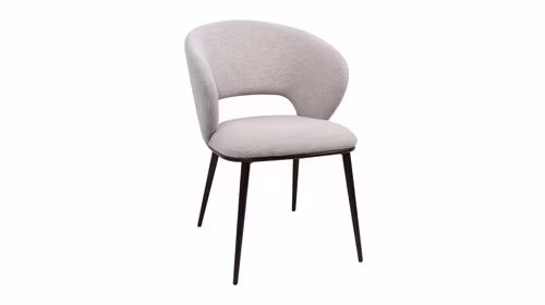 Scaun Savvy textil Beige, produs expus, cu design minimalist, sezut confortabil si decupaj in zona lombara.