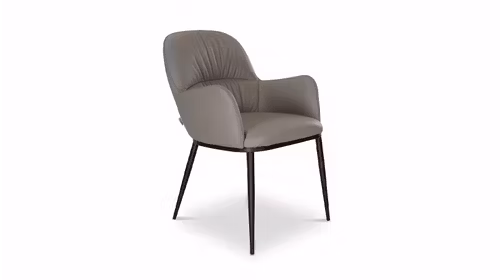 Scaun Virginia cu brate piele Grey